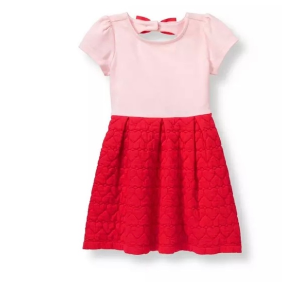 Janie & Jack quilted heart Valentine dress girl size 7 - Picture 1 of 6